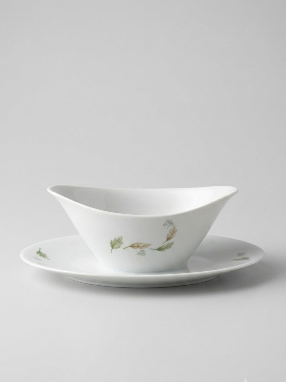 Vintage Amcrest Trade Wind Fine China Gravy Boat Attached Underplate Japan